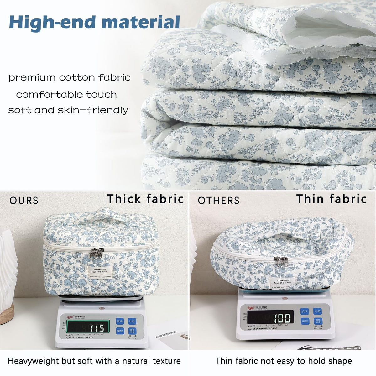 Packaging of uekeboag Large Travel Quilted Makeup Bag