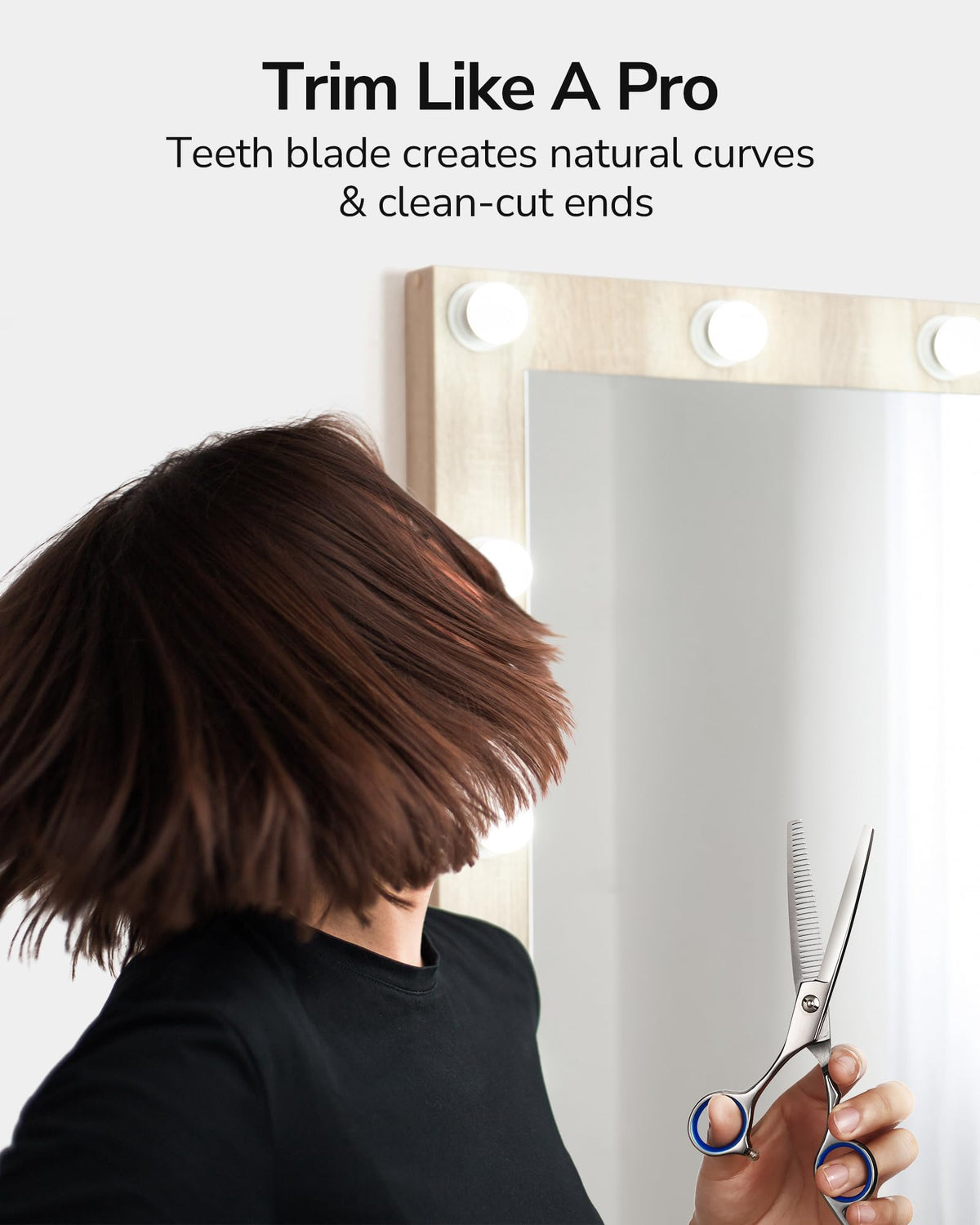 Packaging of ULG Hair Thinning Scissors on display