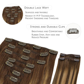 Packaging of Wennalife Clip In Hair Extensions showing 9 pieces