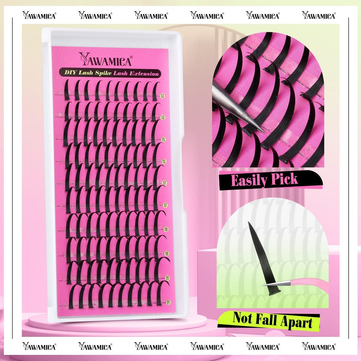 Packaging of Yawamica Spiky Lash Extensions