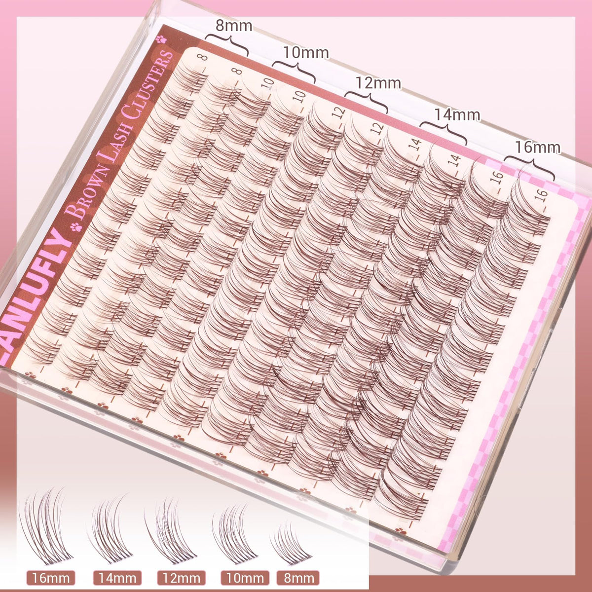 Packaging of zanlufly Brown Lash Clusters Kit