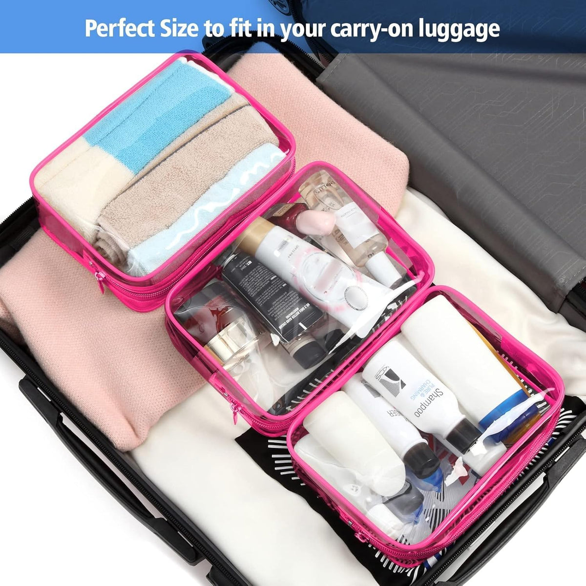 PACKISM Clear Makeup Bag dimensions and features