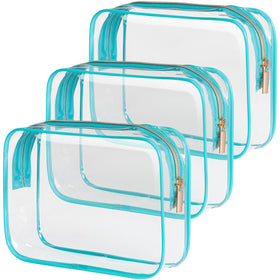 PACKISM Clear Makeup Bag front view in green