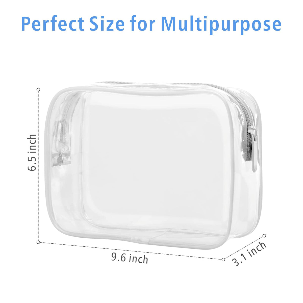 PACKISM Clear Makeup Bag in a travel setting