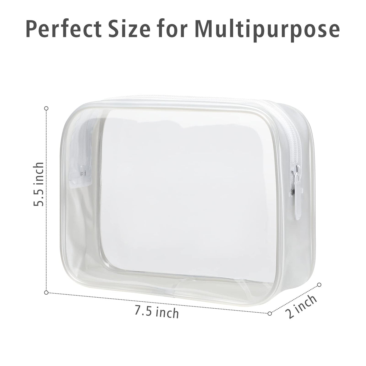 PACKISM Clear Makeup Bag open with toiletries inside