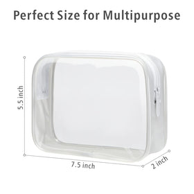PACKISM Clear Makeup Bag open with toiletries inside