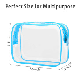 PACKISM Clear Makeup Bag opened with toiletries inside
