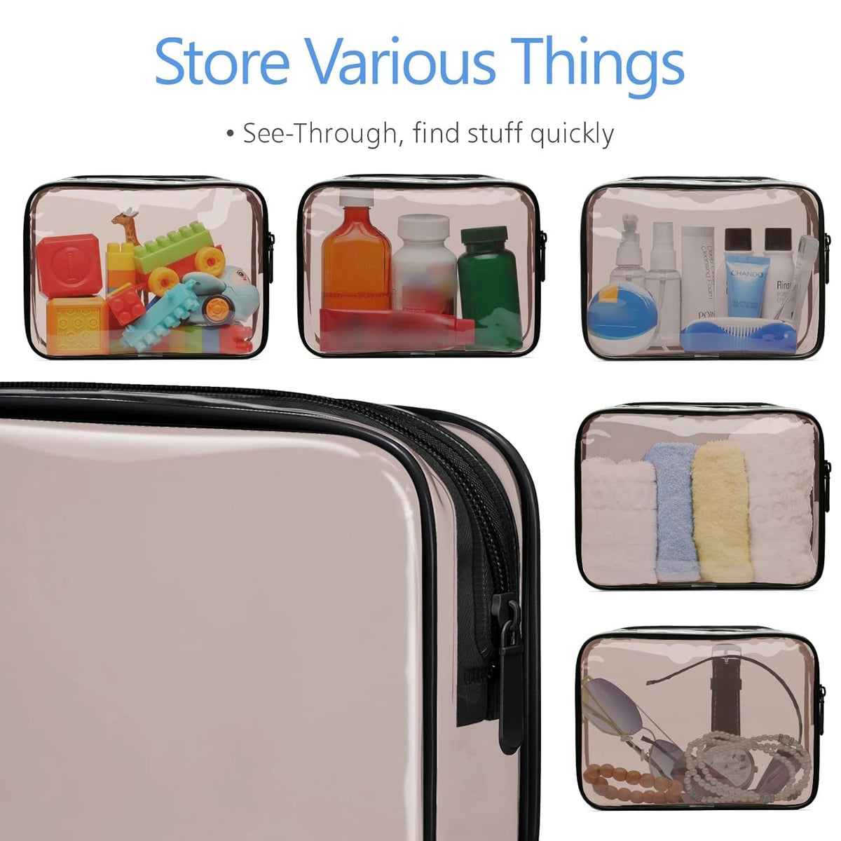 PACKISM Clear Makeup Bag side view