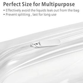 PACKISM Clear Makeup Bag side view highlighting zipper