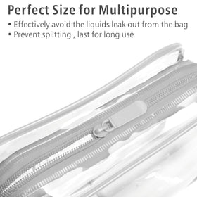 PACKISM Clear Makeup Bag side view with dimensions