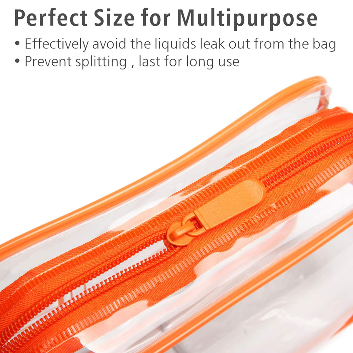 PACKISM Clear Makeup Bag wide opening for easy access