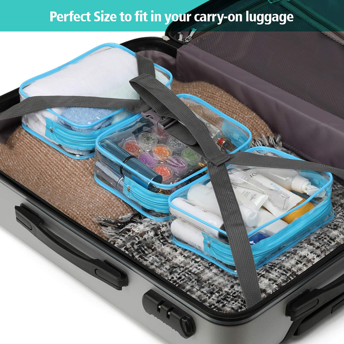 PACKISM Clear Makeup Bag with deodorizing pouch
