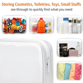 PACKISM Clear Makeup Bag with deodorizing pouch included