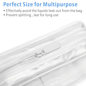 PACKISM Clear Makeup Bag with reinforced seams close-up