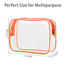 PACKISM Clear Makeup Bag with travel-size bottles inside