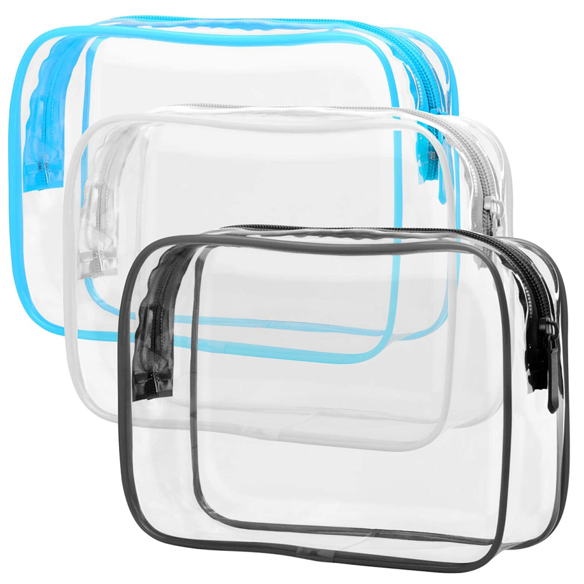 PACKISM TSA Approved clear makeup bag front view