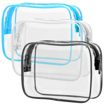 PACKISM TSA Approved clear makeup bag front view