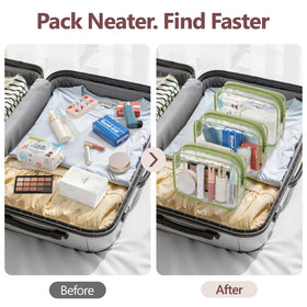 PACKISM TSA Approved Clear Makeup Bag in car glove box