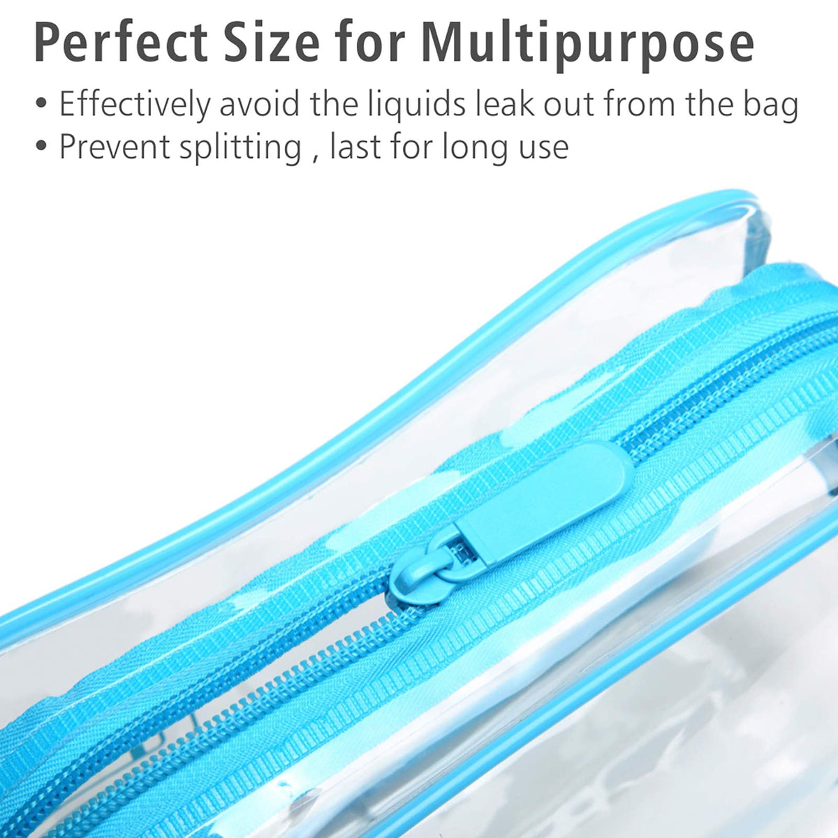PACKISM TSA Approved clear makeup bag in travel setting