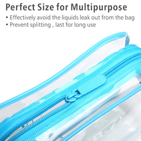 PACKISM TSA Approved clear makeup bag in travel setting