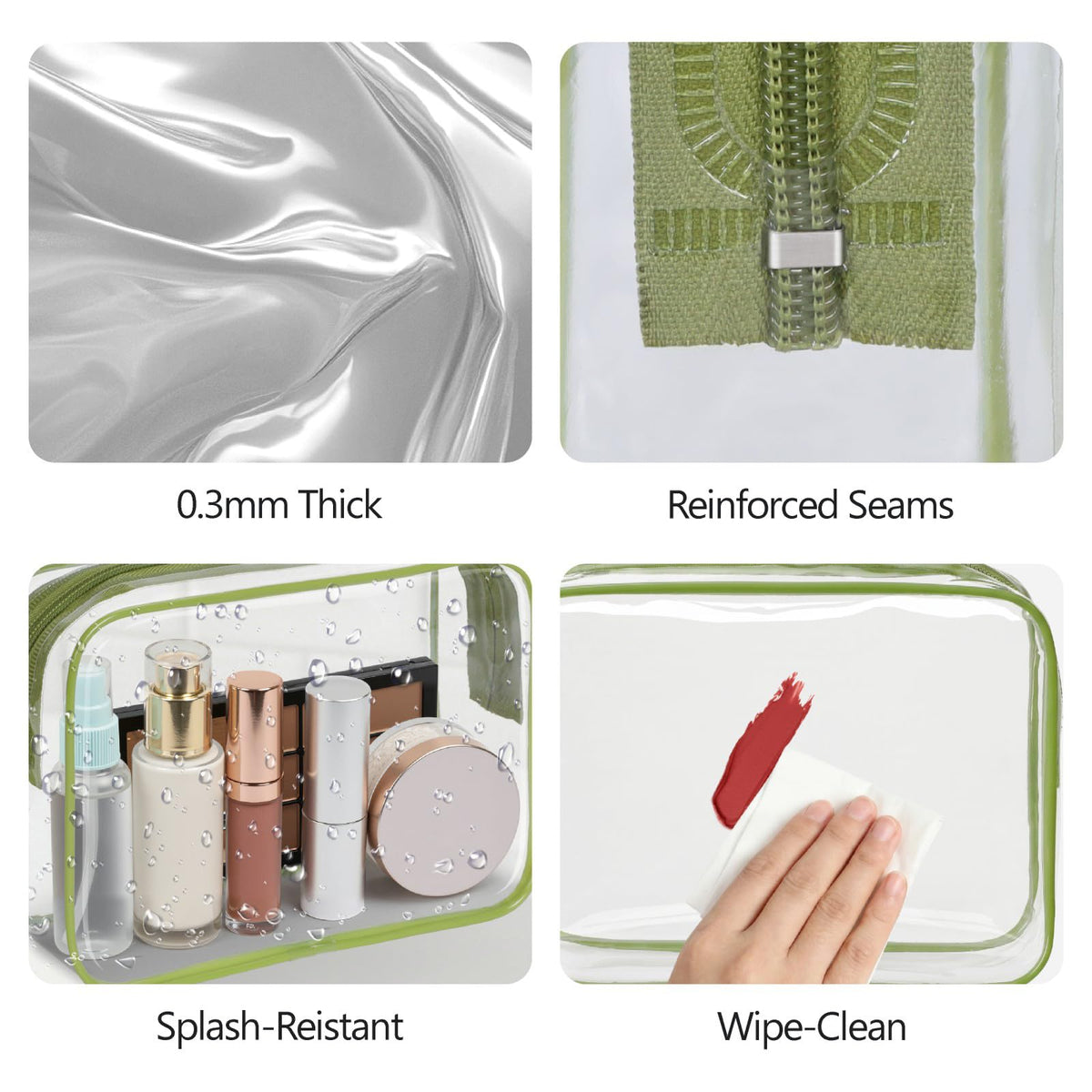PACKISM TSA Approved Clear Makeup Bag side view