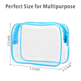 PACKISM TSA Approved clear makeup bag with travel-size bottles