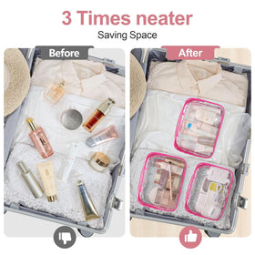PACKISM TSA Approved Clear Toiletry Bag in a backpack