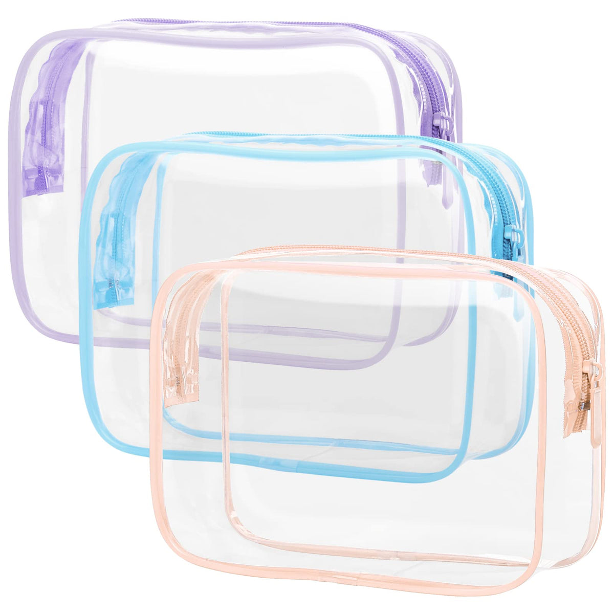 PACKISM TSA Approved Toiletry Bag front view in clear PVC