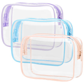 PACKISM TSA Approved Toiletry Bag front view in clear PVC