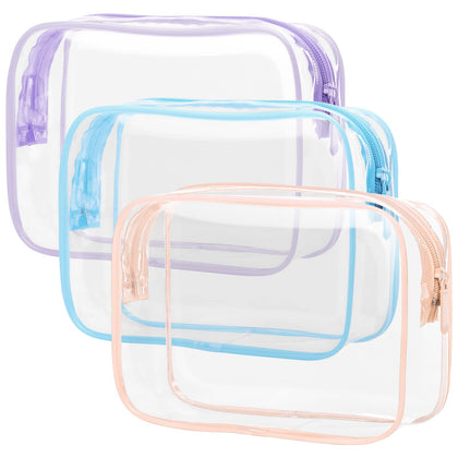 PACKISM TSA Approved Toiletry Bag front view in clear PVC