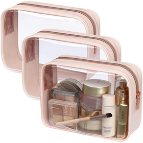 PACKISM TSA Approved Toiletry Bag front view in Nude Pink