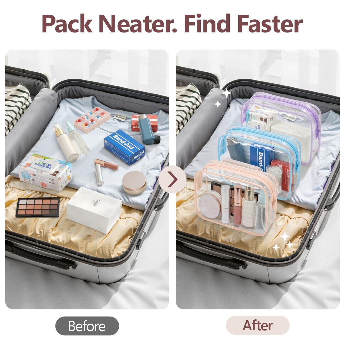 PACKISM TSA Approved Toiletry Bag showing reinforced seams