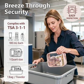 PACKISM TSA Approved Toiletry Bag side view showing zipper