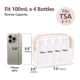PACKISM TSA Approved Toiletry Bag with travel essentials inside