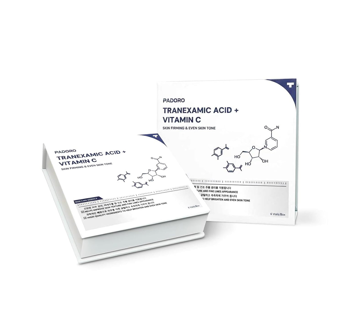 Padoro Tranexamic Acid Serum and Vitamin C packaging front view