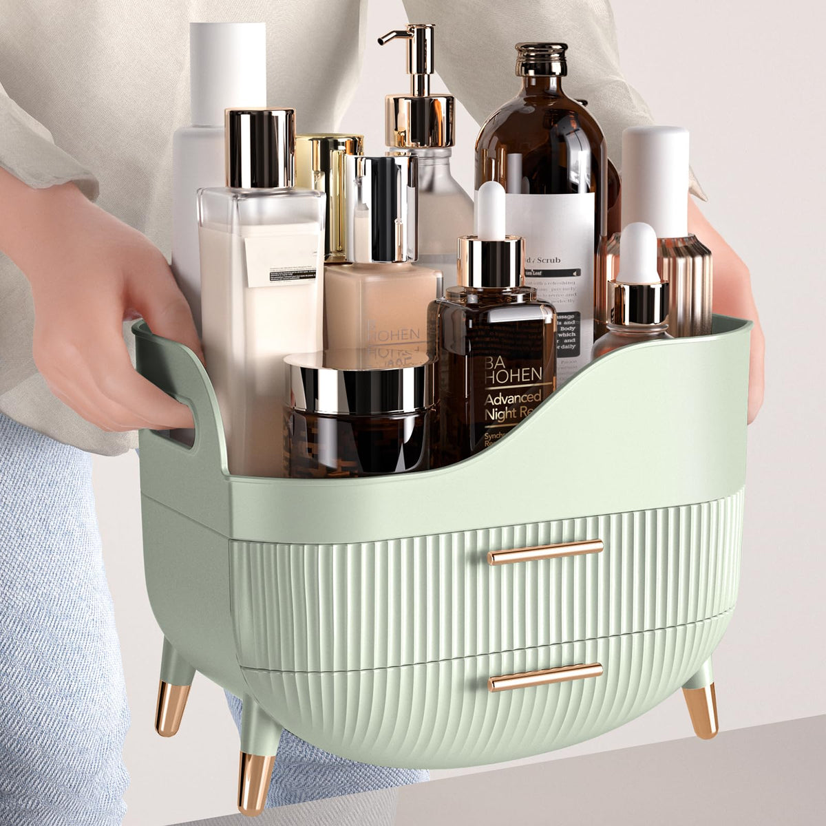 Pajiriona Makeup Organizer on a bathroom countertop