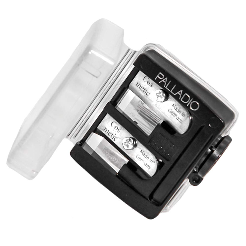 Palladio Double Barrel 3 in 1 Cosmetic Pencil Sharpener front view