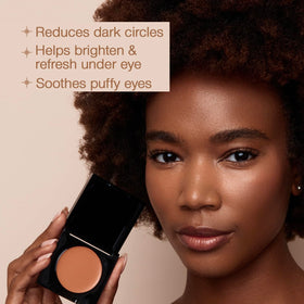 Palladio Under Eye Brightener Golden Tan 40g on skin swatch