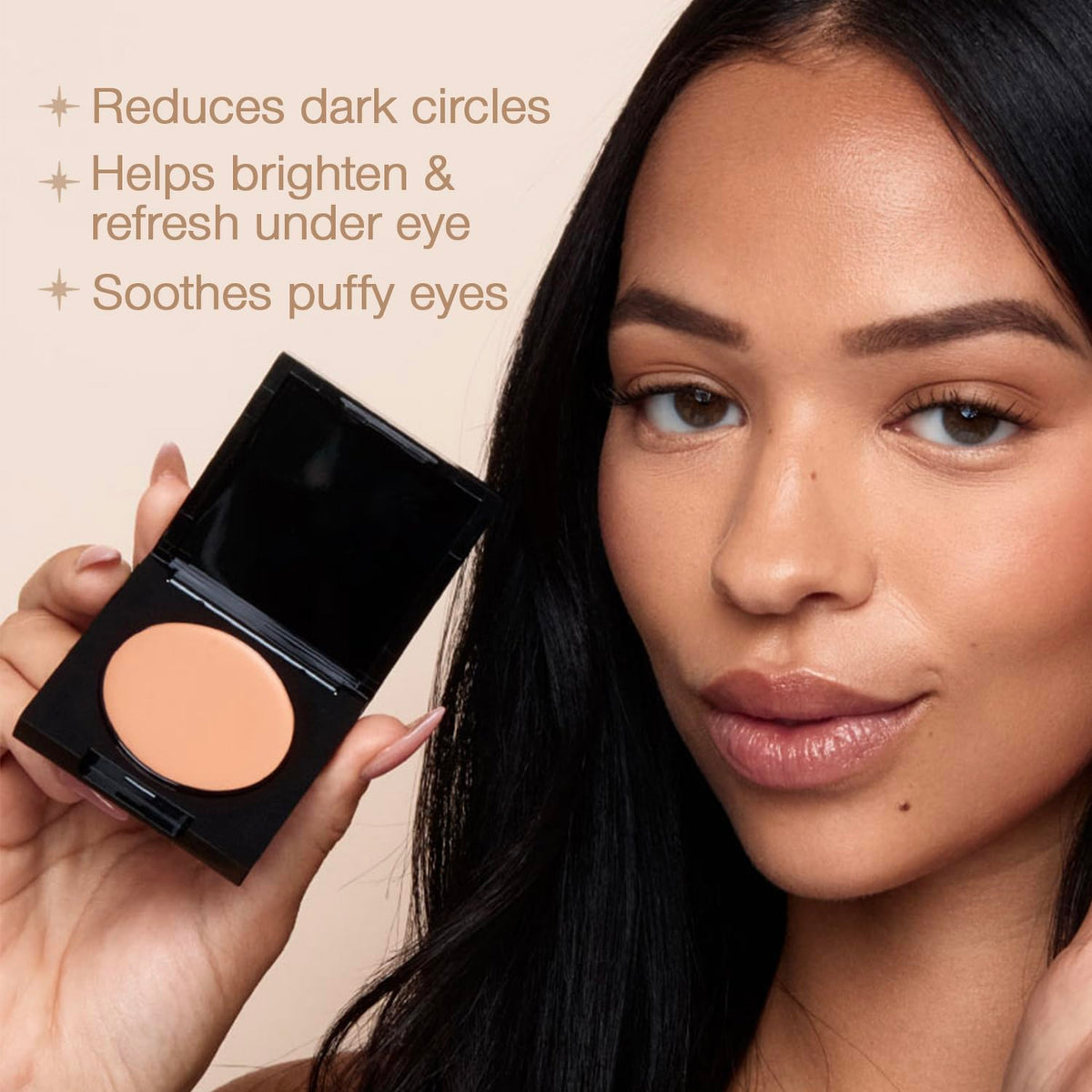 Palladio Under Eye Brightener Medium Nude on skin