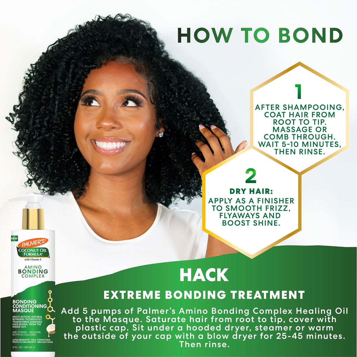 Palmer's Amino Bonding Hair Mask packaging side view