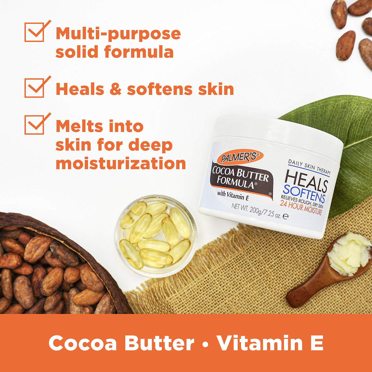 Palmer's Cocoa Butter Body Lotion solid formula close-up