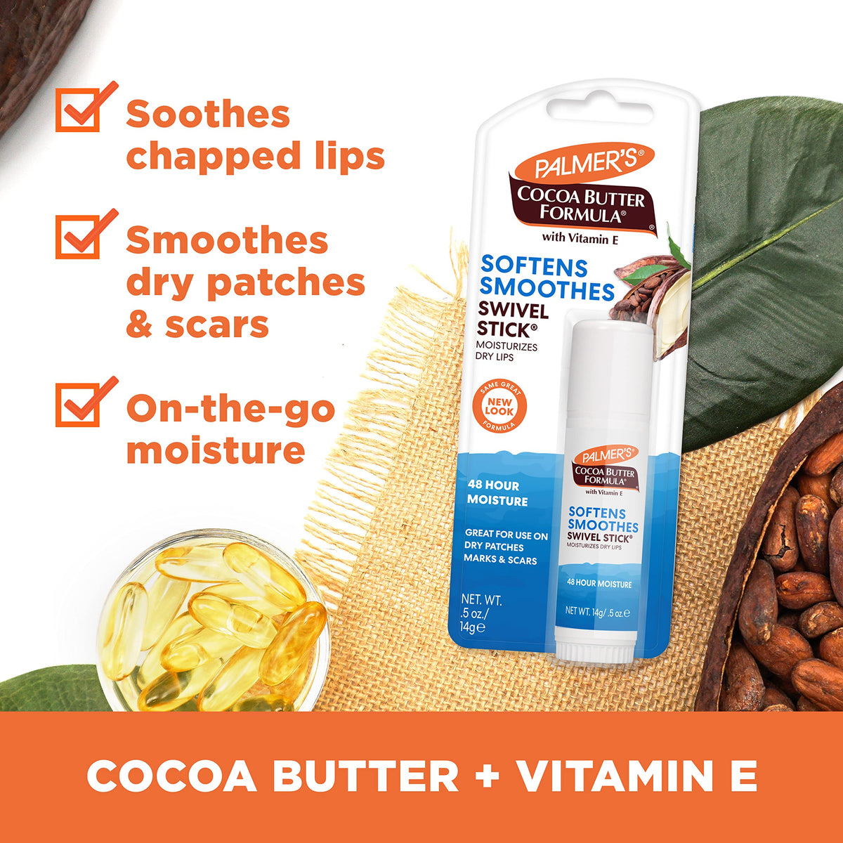 Palmer's Cocoa Butter Swivel Stick application on lips
