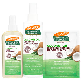 Palmer's Coconut Hair Care Bundle front view with three products