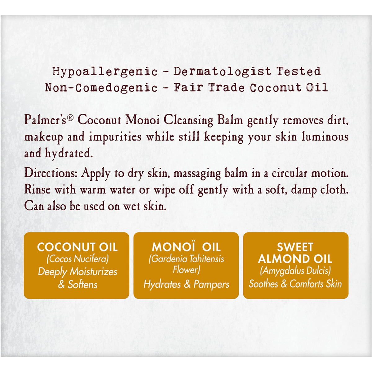 Palmer's Coconut Monoi Cleansing Balm texture close-up