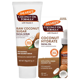 Palmer's Coconut Oil Face Care Bundle including face oil and scrub
