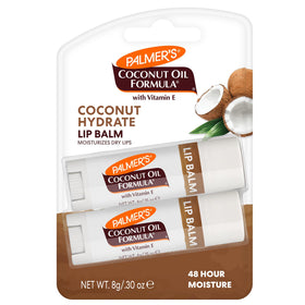 Palmer's Coconut Oil Formula Lip Balm Duo front view with packaging