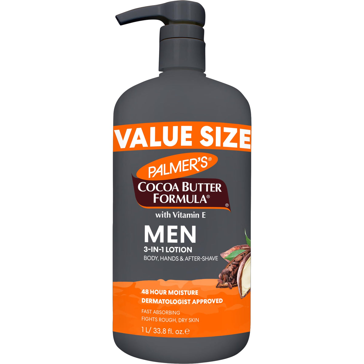 Palmer's Men's Face & Body Moisturizer Cocoa Butter 33.8 Oz front view