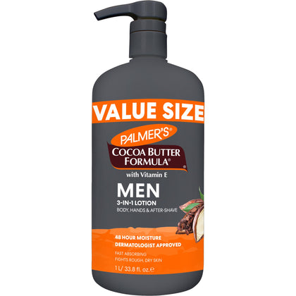 Palmer's Men's Face & Body Moisturizer Cocoa Butter 33.8 Oz front view