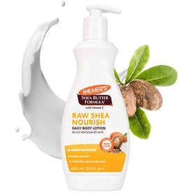 Palmer's Shea Formula Raw Shea Body Lotion front view, 13.5 Fl Oz