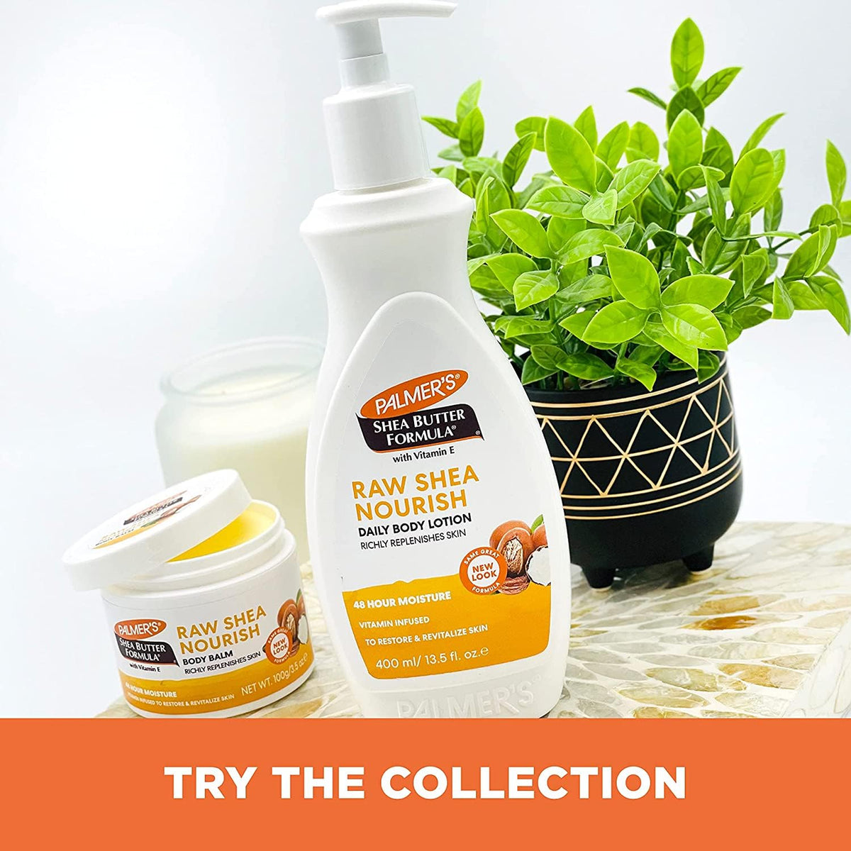 Palmer's Shea Formula Raw Shea Body Lotion lifestyle scene
